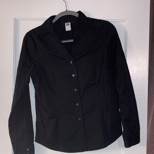 GAP: Black Button-Up Shirt (size small)